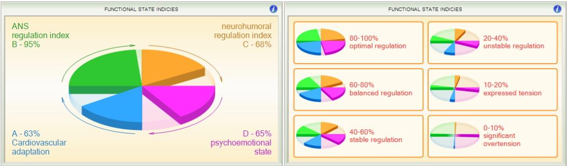 Functional state indices and legende