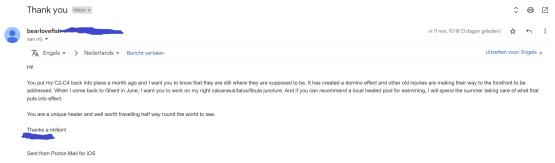 Gent - Chiropractor Beckx krijgt fanmail